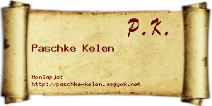 Paschke Kelen névjegykártya